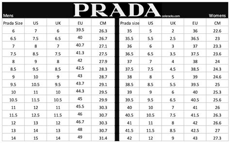 Prada women's shoes size chart